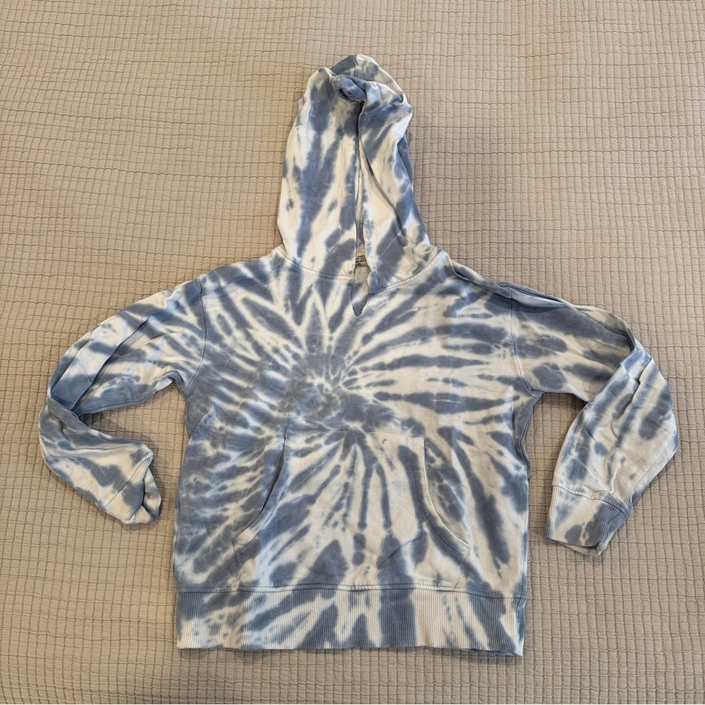 Mish Kids Blue and White Tie-Dye Hoodie - Size 6